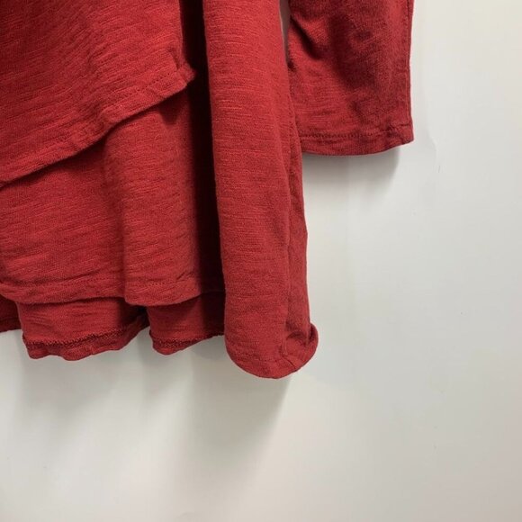 Habitat Women's Asymmetrical Button Cowl Neck Cotton‎ Long Sleeve Tunic Size M - Picture 5 of 12